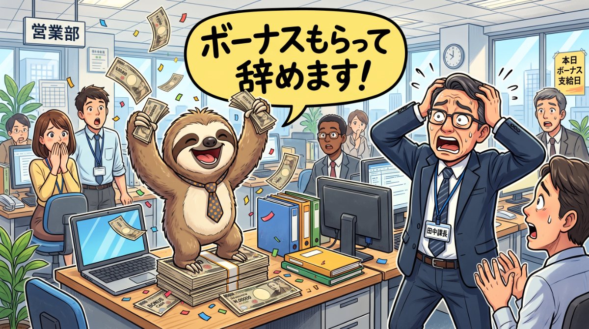 【体験談】ボーナスをもらってから辞めるベストなタイミング｜30万→15万に減った僕の失敗談