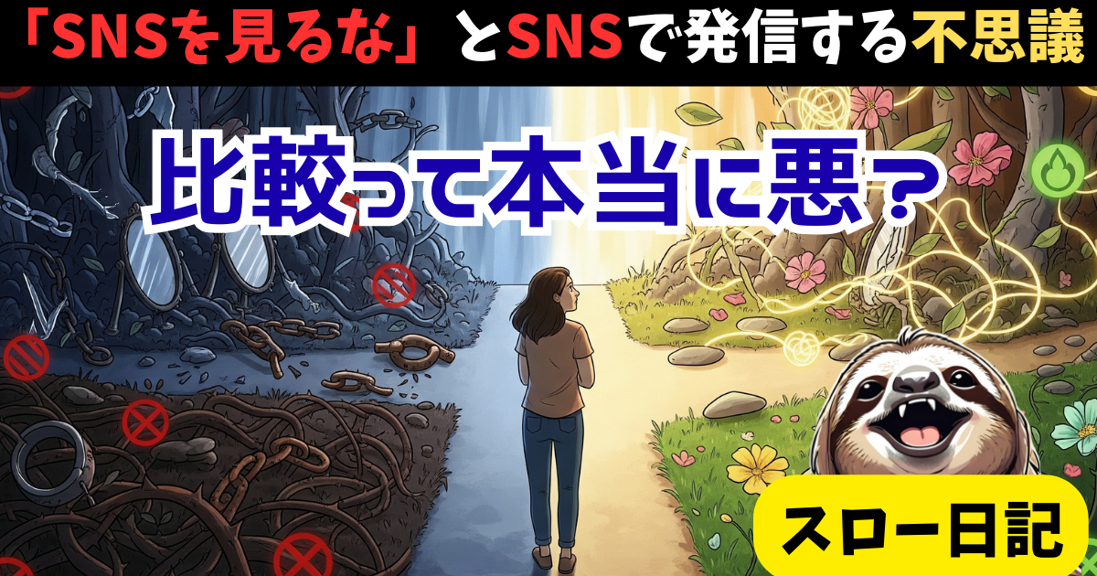 「他人と比較して落ち込む」癖を直す心理学｜SNS疲れを「成長の薬」に変える思考法