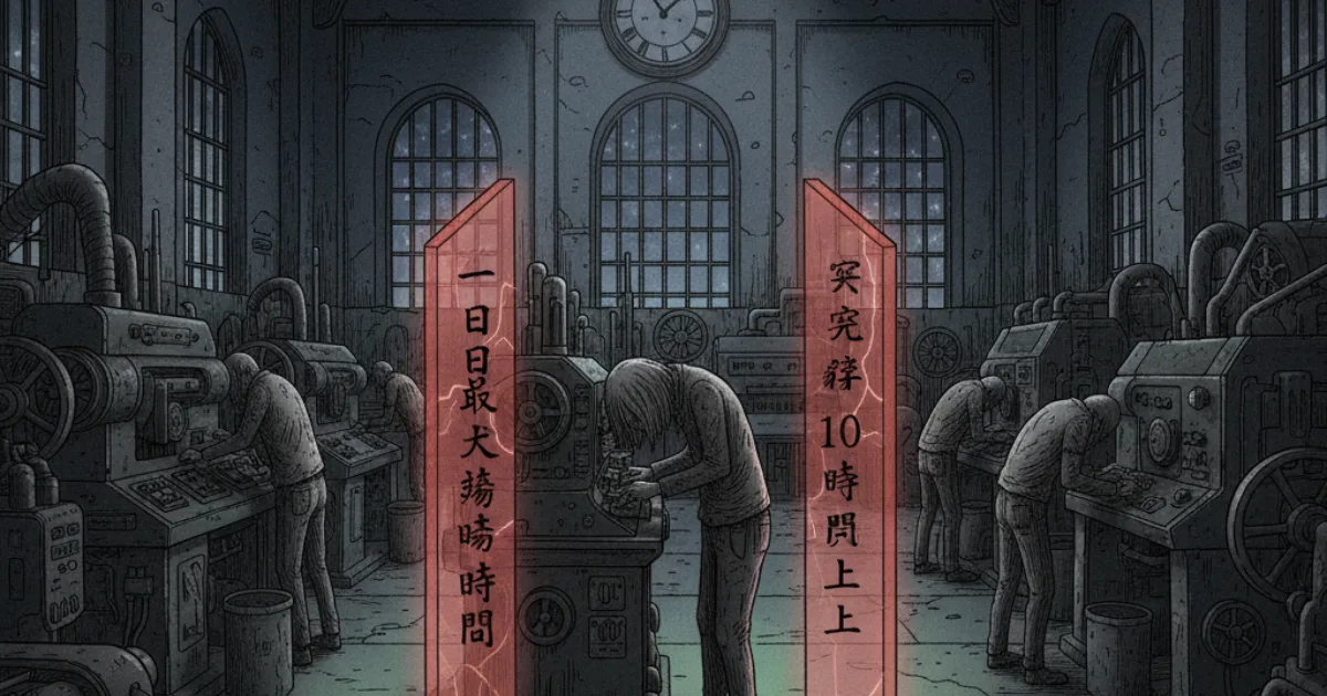 長時間労働のイメージ