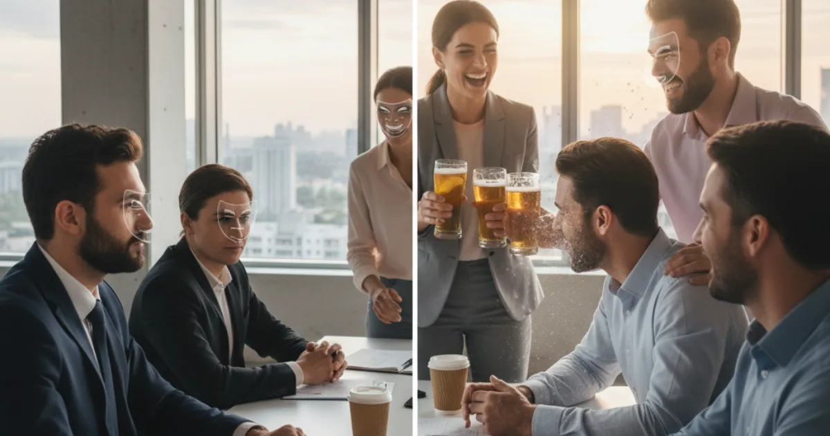 仕事の顔と飲み会の顔