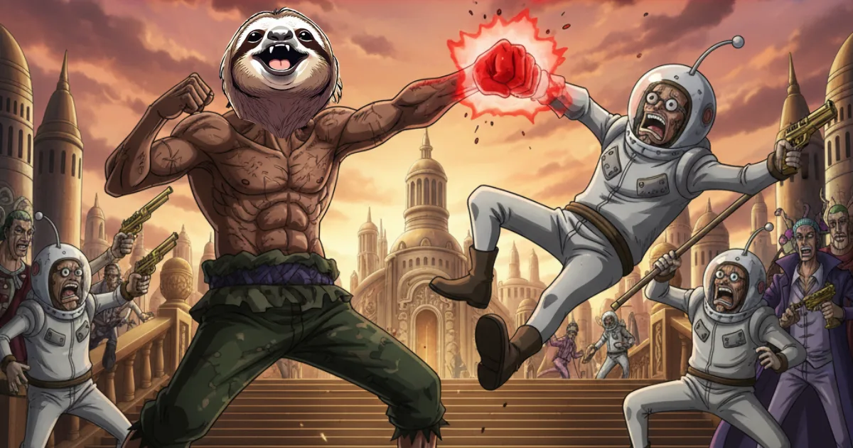 戦闘するナマケ者