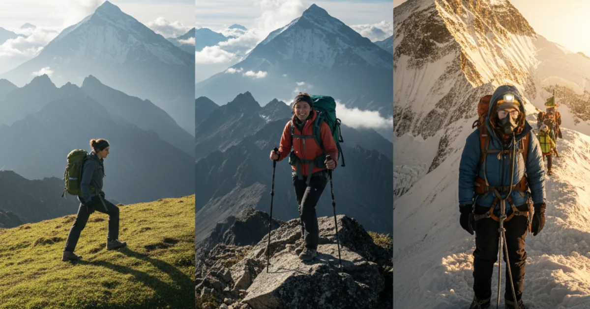徐々に登る山を大きくする事でいつかエベレストを登る体力と自信と経験がついていく