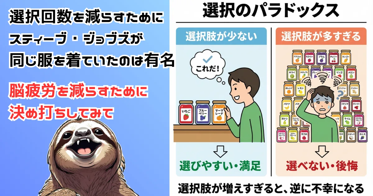 選択のパラドックスのわかりやすい図