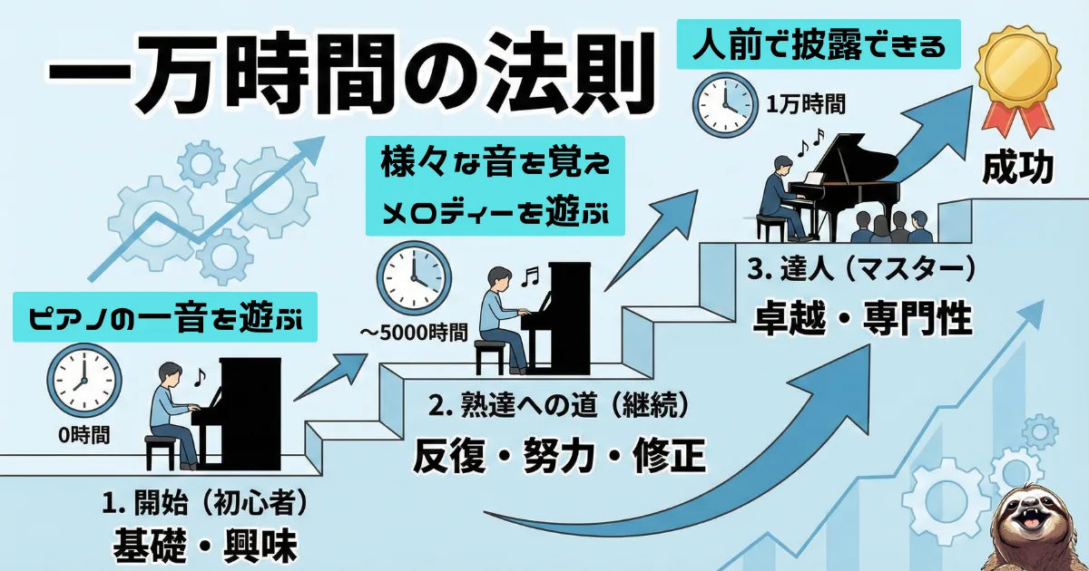 一万時間の法則のわかりやすい図