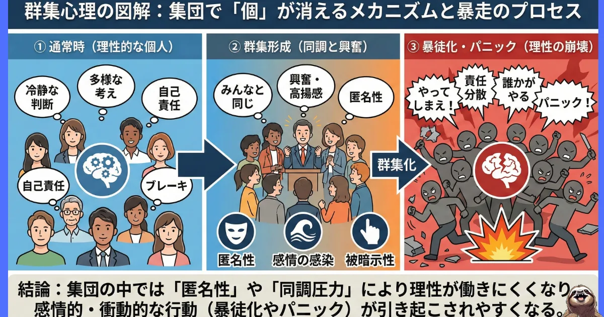 群集心理のわかりやすい図