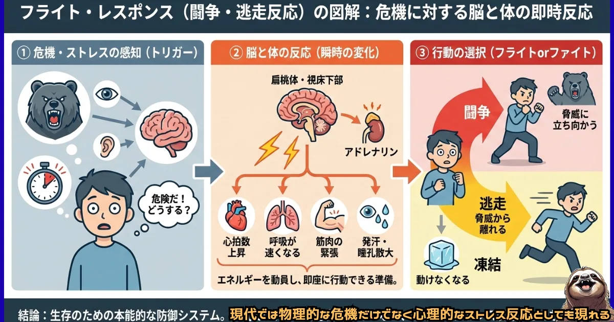 フライトレスポンスのわかりやすい図