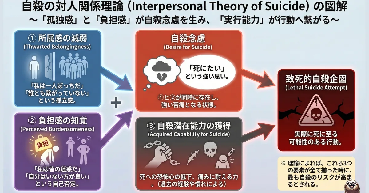 自殺の対人関係理論のわかりやすい図