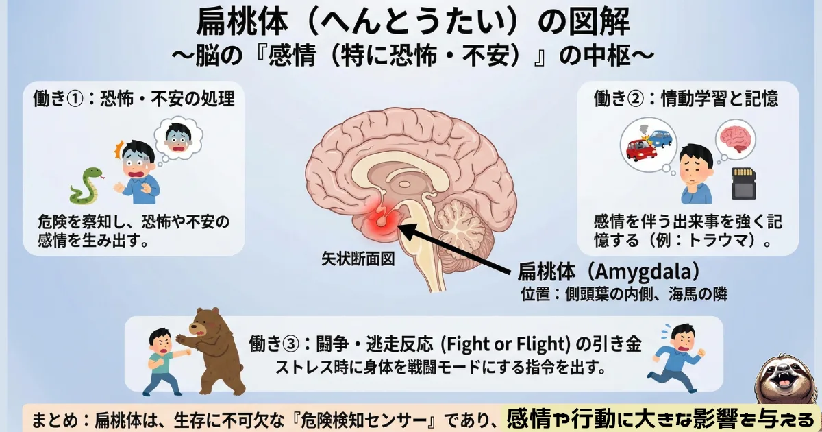 扁桃体の説明図