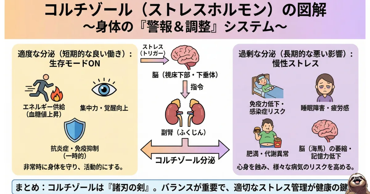 コルチゾールのわかりやすい図