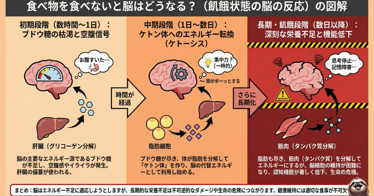 食べ物を食べないことが脳に及ぼす影響