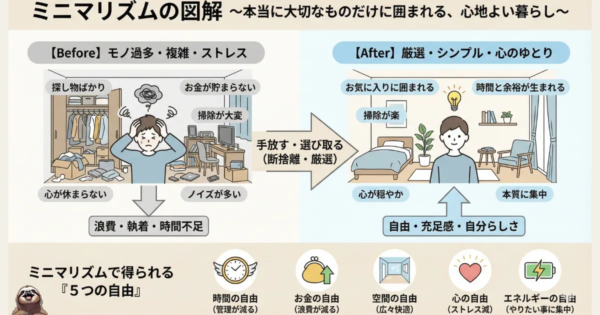 ミニマリズムのわかりやすい図