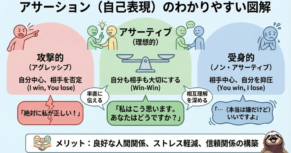 アサーションのわかりやすい図