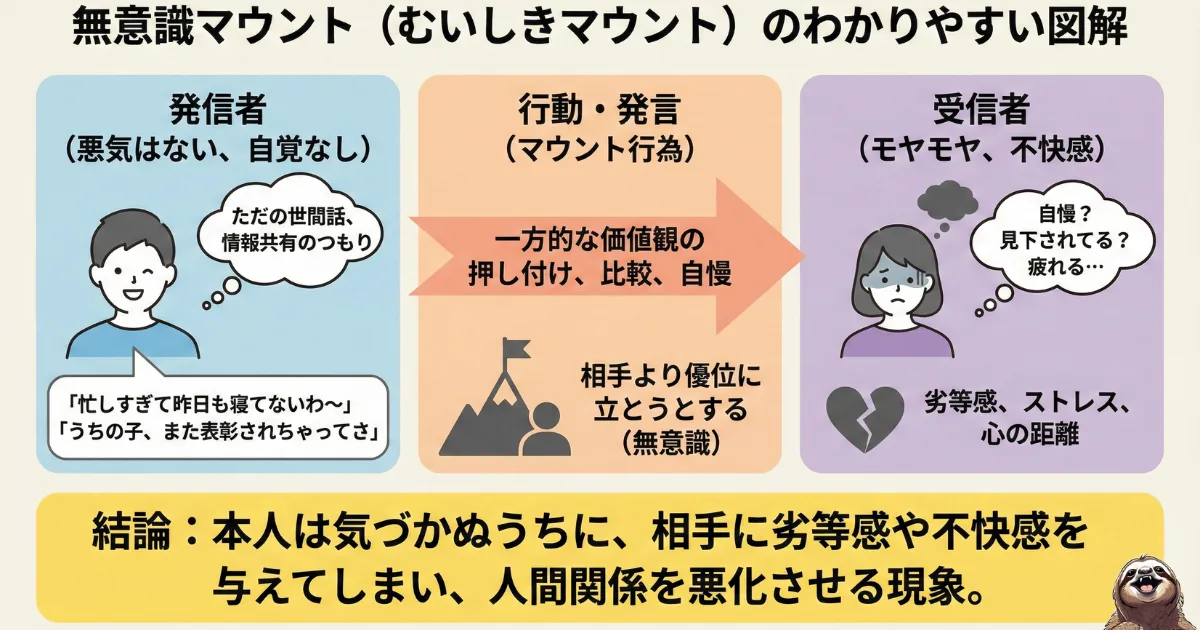 無意識マウントのわかりやすい図