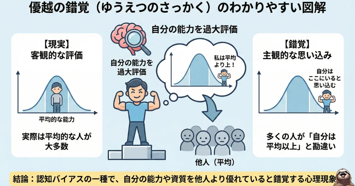 優越の錯覚のわかりやすい図