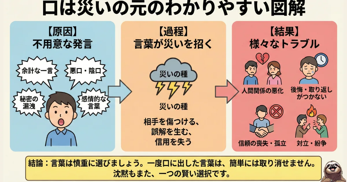 口は災いの元のわかりやすい図