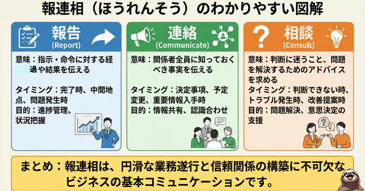 報連相のわかりやすい図