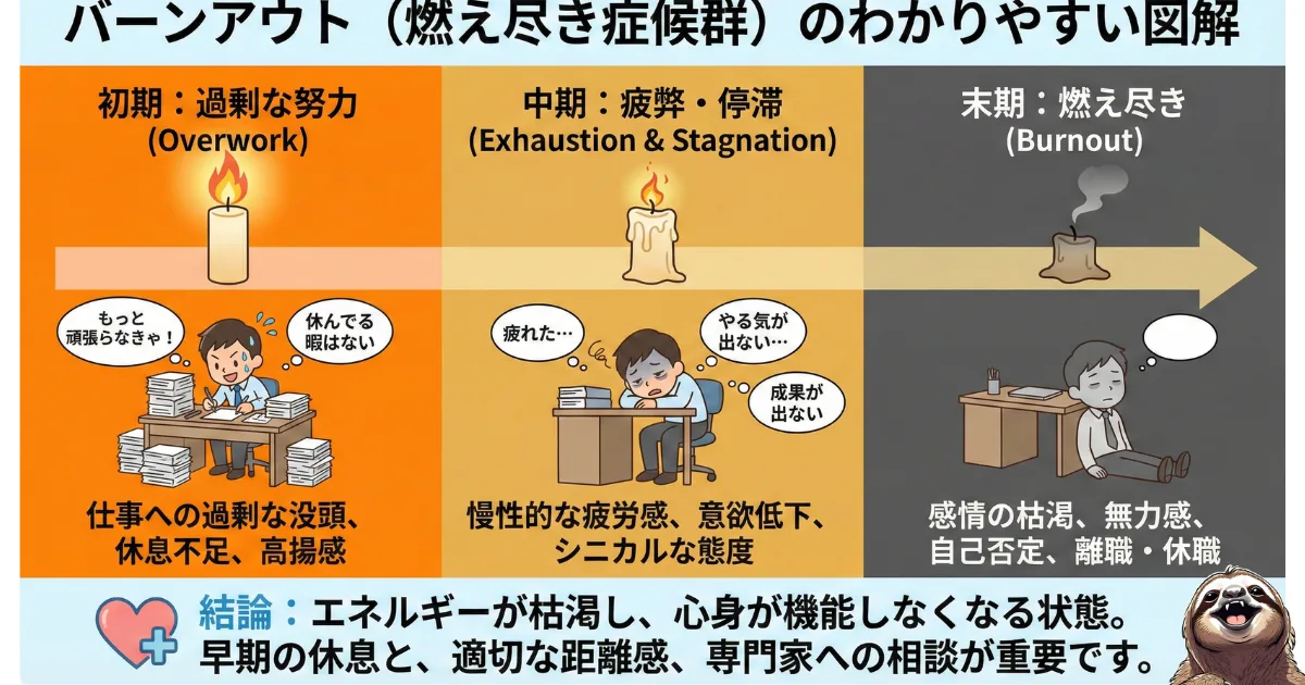 バーンアウトのわかりやすい図
