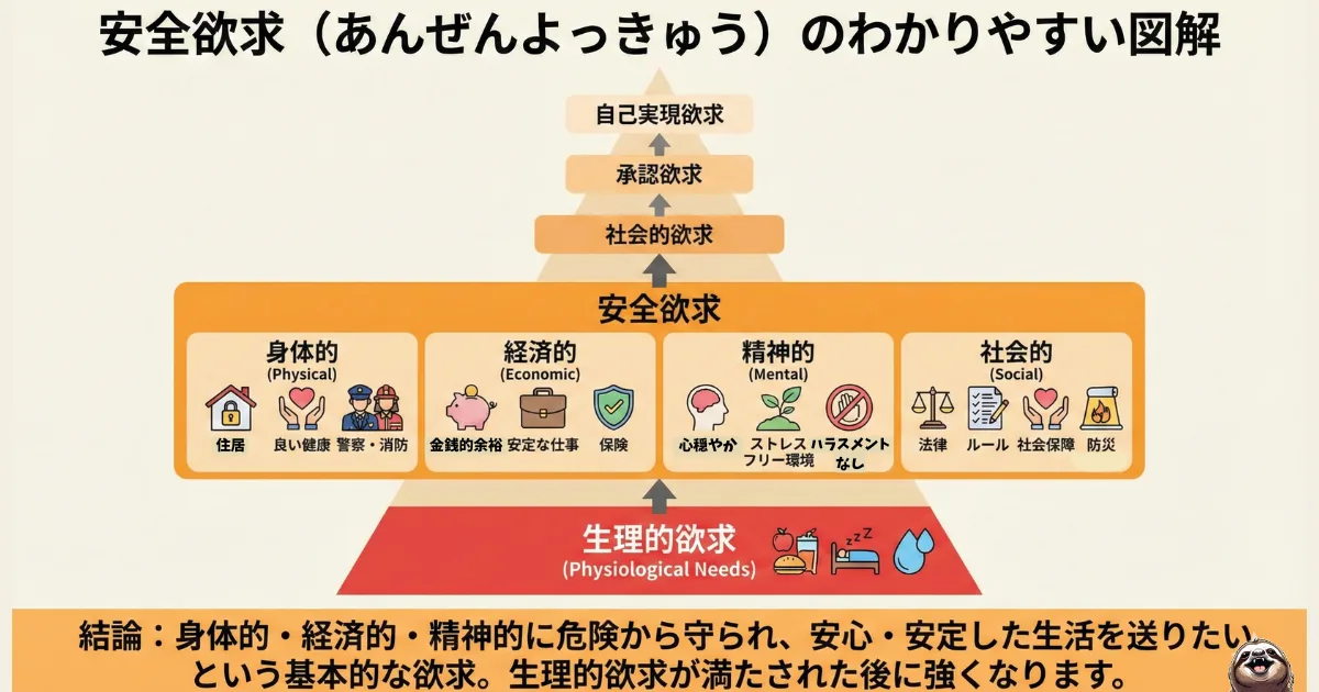 安全欲求のわかりやすい図