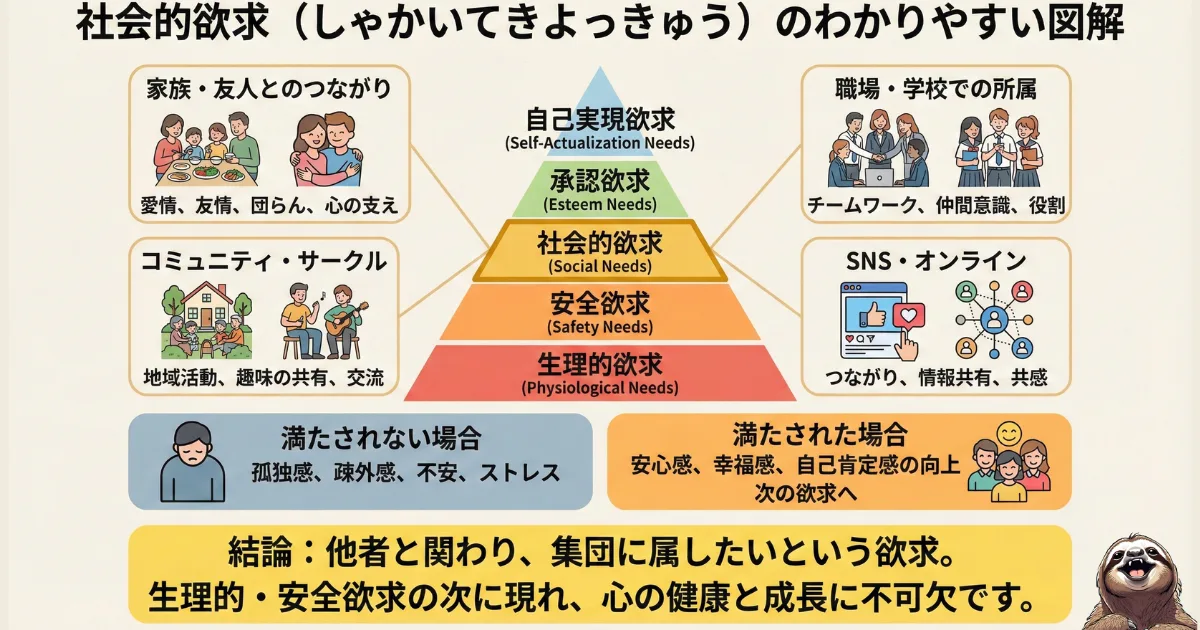 社会的欲求のわかりやすい図