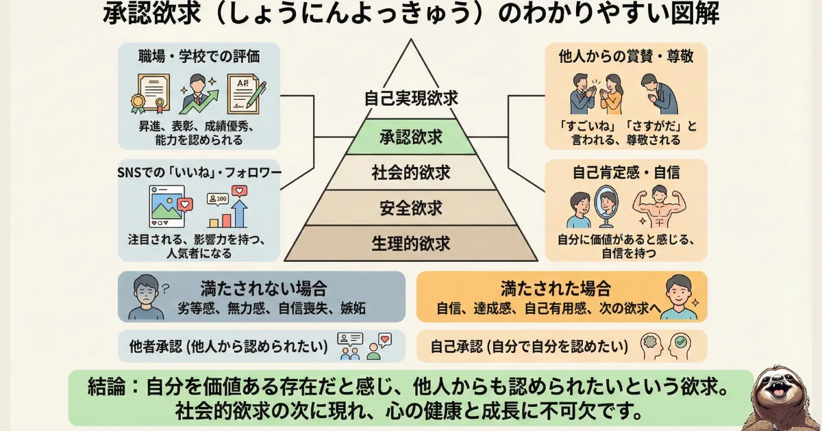 承認欲求のわかりやすい図
