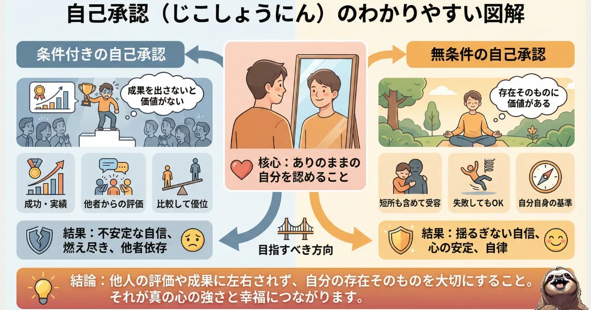 自己承認のわかりやすい図