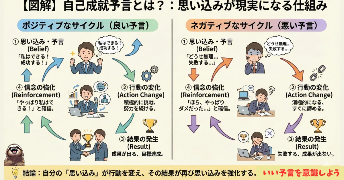 自己成就予言のわかりやすい図