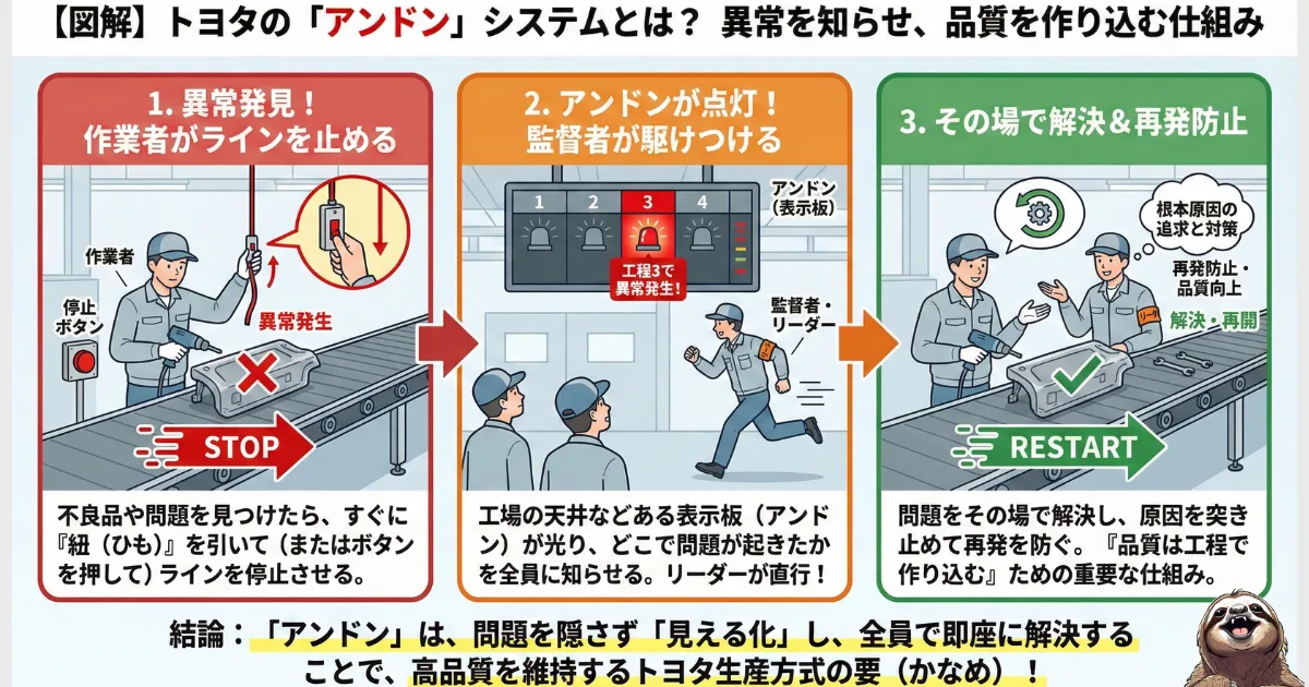 アンドンシステムのわかりやすい図
