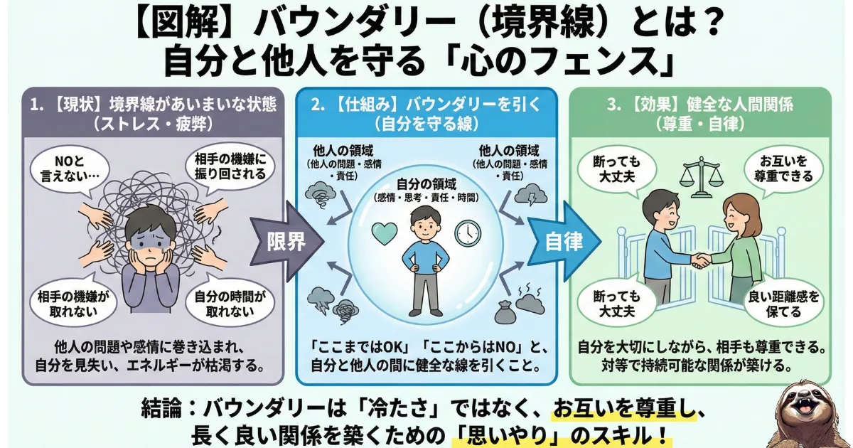 境界線（バウンダリー）のわかりやすい図