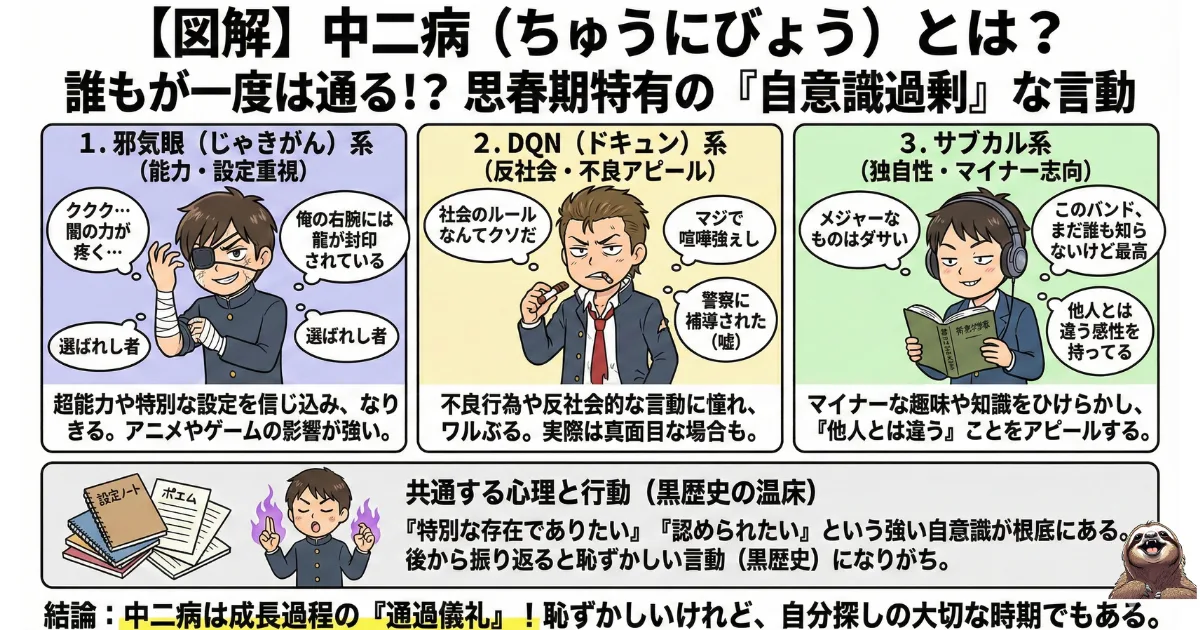 中二病のわかりやすい図