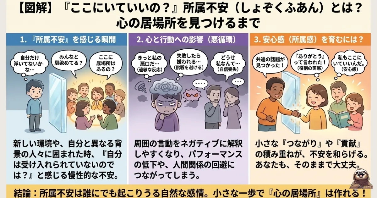 所属不安のわかりやすい図