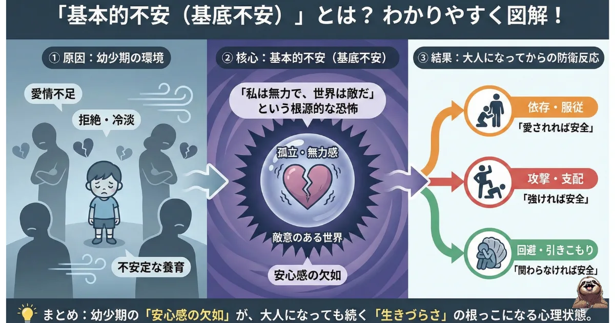 基本的不安（基底不安）のわかりやすい図