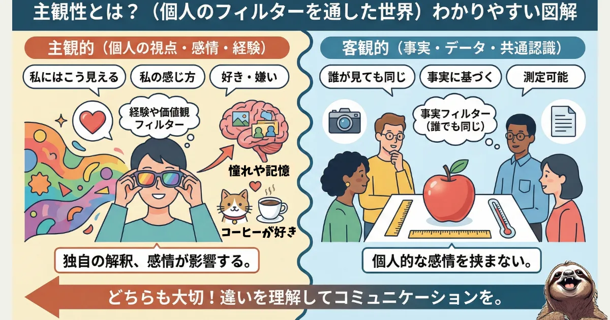主観性のわかりやすい図