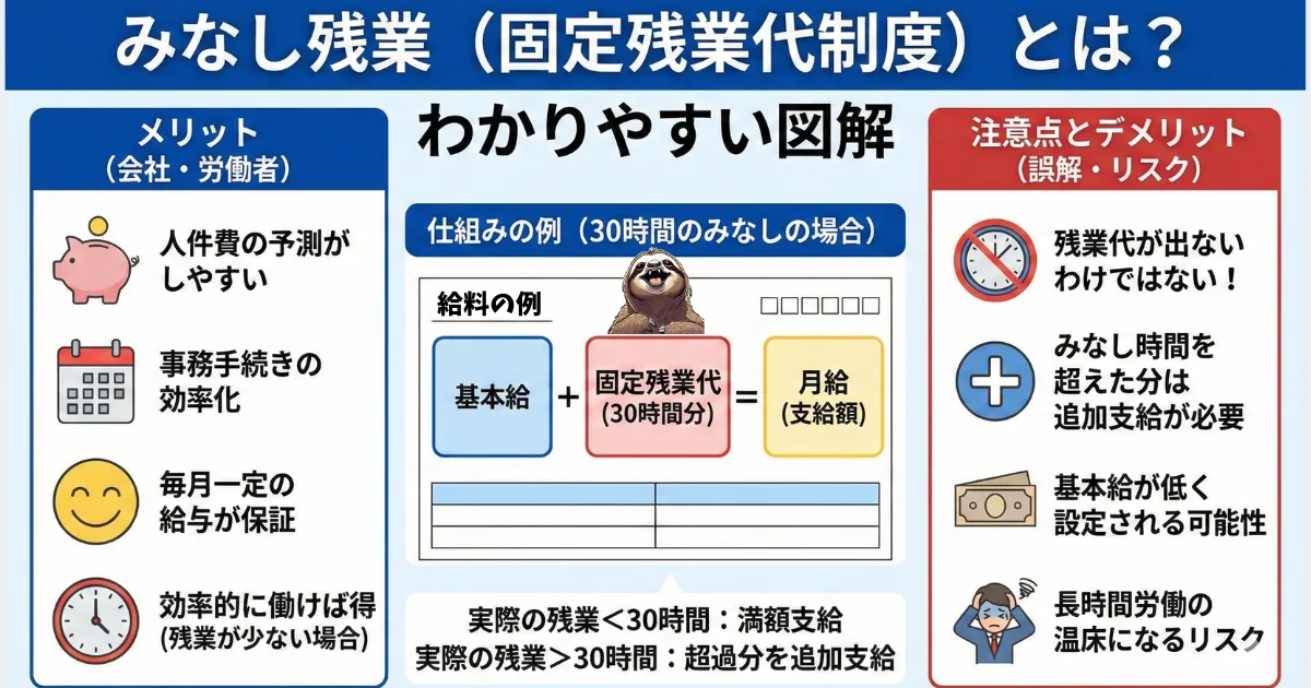 みなし残業のわかりやすい図