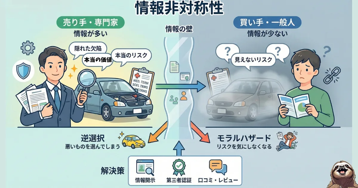 情報非対称性のわかりやすい図