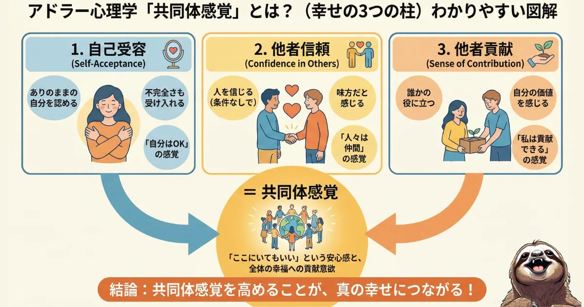 アドラー心理学の共同体感覚のわかりやすい図