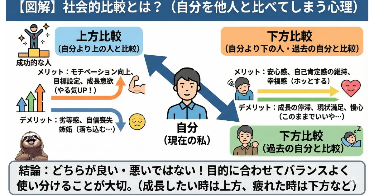 社会的比較のわかりやすい図