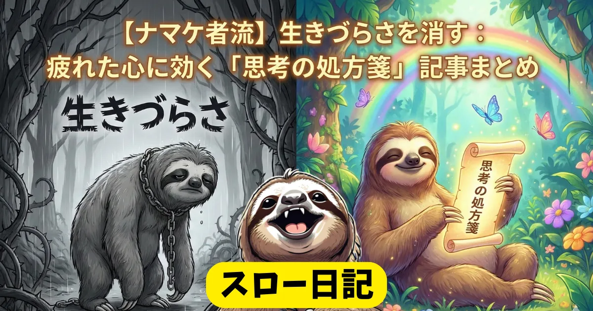 【ナマケ者流】生きづらさを消す:疲れた心に効く「思考の処方箋」記事まとめ